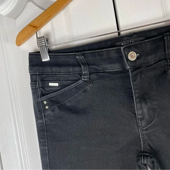 WHBM Modern Flare Jeans Women’s 4 Black Embellished Y2K Gorpcore Goth Casual - Picture 5 of 16